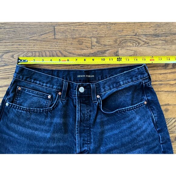 DENIM FORUM Blue Denim The Joni Loose Long Jeans Shorts  Women's Size 32 - Picture 8 of 9